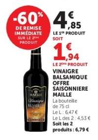 Vinaigre Balsamique Offre Saisonniere Maille