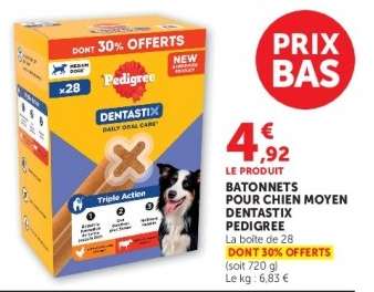 BATONNETS POUR CHIEN MOYEN DENTASTIX PEDIGREE
