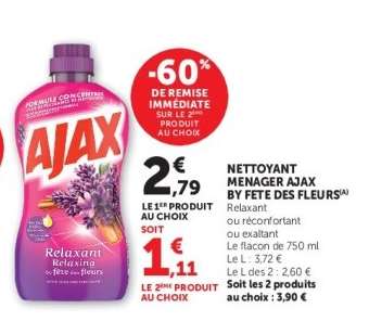 NETTOYANT MENAGER AJAX BY FETE DES FLEURS