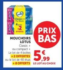 Mouchoirs Lotus