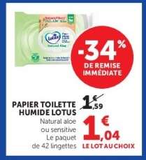 Papier Toilette Humide Lotus