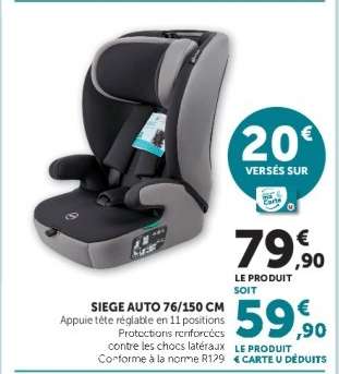 Siège auto 76-150 cm
