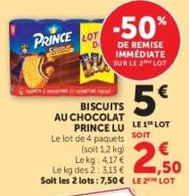 BISCUITS AU CHOCOLAT PRINCE LU