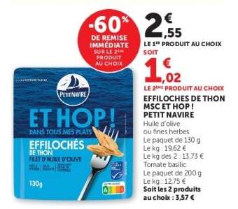EFFILOCHÉS DE THON MSC ET HOP ! PETIT NAVIRE