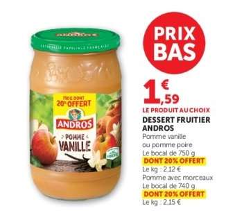 Dessert Fruitier Andros