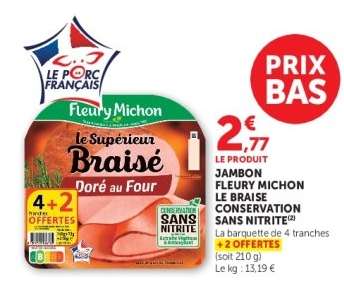 Jambon Fleury Michon Le Braise Conservation Sans Nitrite
