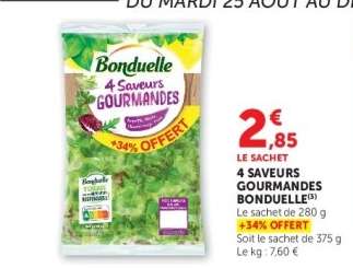 4 SAVEURS GOURMANDES BONDUELLE