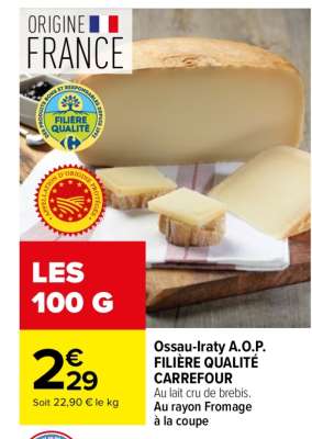 Ossau Iraty A.O.P. FILIÈRE QUALITÉ CARREFOUR