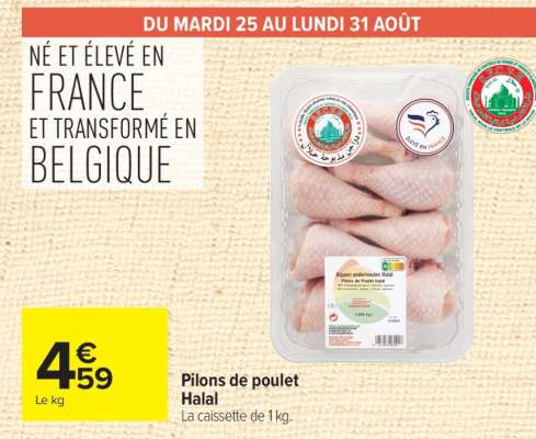 Pilons de poulet Halal