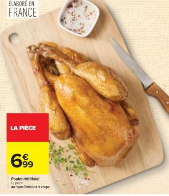 Poulet rôti Halal