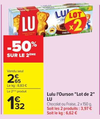 Lulu l’Ourson «Lot de 2» LU