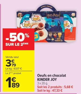 Oeufs en chocolat KINDER JOY
