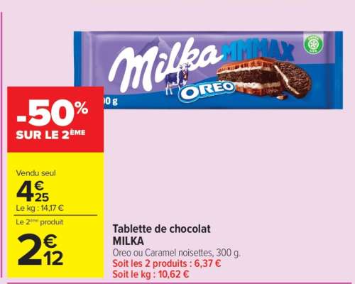 TABLETTE DE CHOCOLAT MILKA