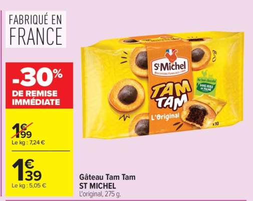 Gâteau Tam Tam ST MICHEL