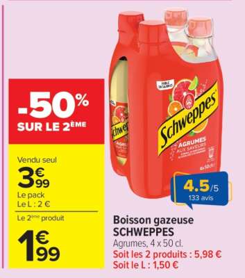 Boisson gazeuse Schweppes