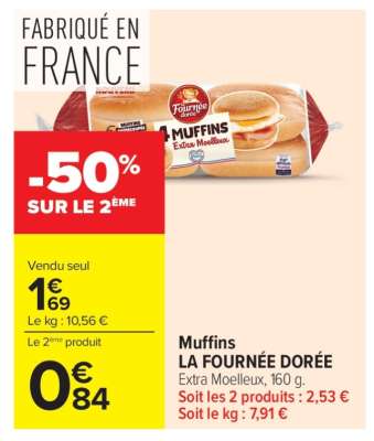 Muffins LA FOURNÉE DORÉE