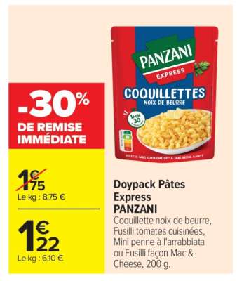 Doypack Pâtes Express PANZANI