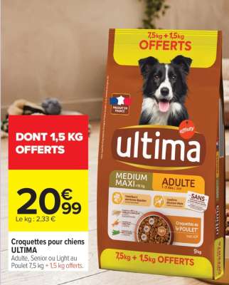 Croquettes pour chiens ULTIMA