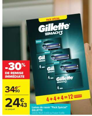 Lames de rasoir "Pack spécial" GILLETTE