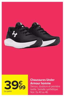 Chaussures Under Armour homme