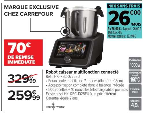 Robot cuiseur multifonction connecté