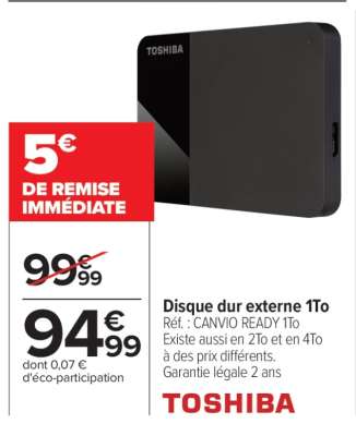 Disque dur externe 1To
