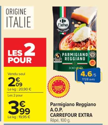 Parmigiano Reggiano A.O.P CARREFOUR EXTRA