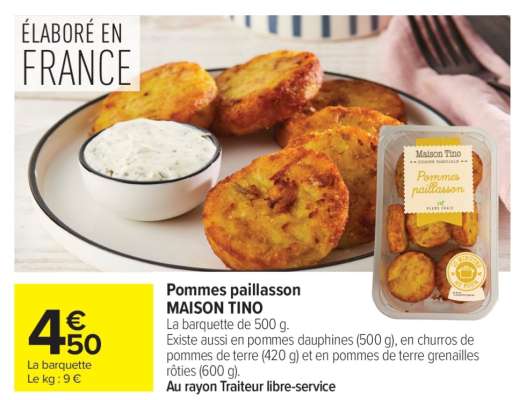 Pommes paillasson MAISON TINO