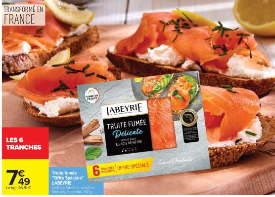 Truite fumée "Offre spéciale" LABEYRIE