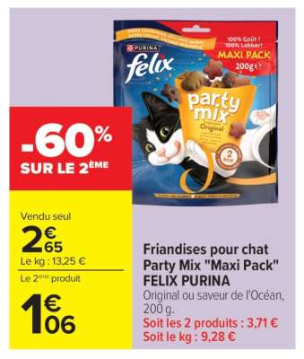 Friandises pour chat Party Mix "Maxi Pack" FELIX PURINA