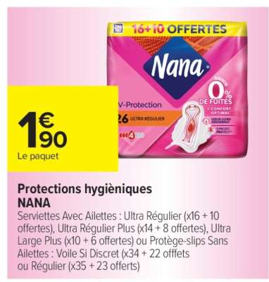 Protections hygiéniques NANA