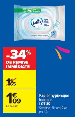 Papier hygiénique humide LOTUS