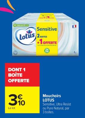Mouchoirs Lotus