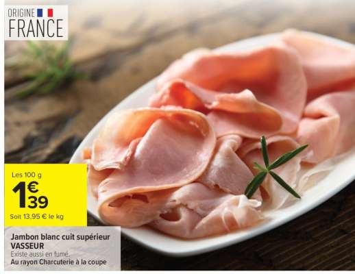 Jambon blanc cuit supérieur VASSEUR