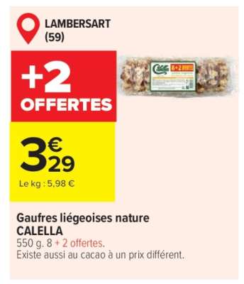Gaufres liégeoises nature CALELLA