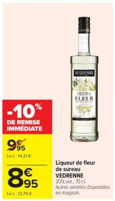 LIQUEUR DE FLEUR DE SUREAU “VEDRENNE”