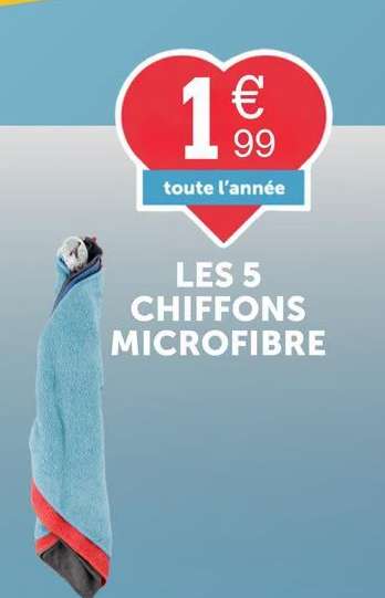 LES 5 CHIFFONS MICROFIBRE
