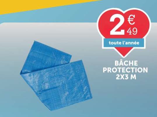 BÂCHE PROTECTION 2X3 M