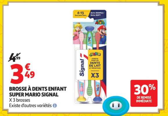 BROSSE À DENTS ENFANT SUPER MARIO SIGNAL