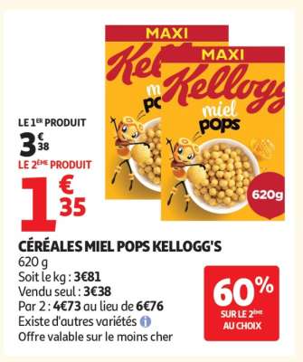 Céréales Miel Pops Kellogg's