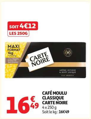 Café Moulu Classique Carte Noire