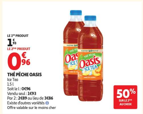 Thé pêche OASIS
