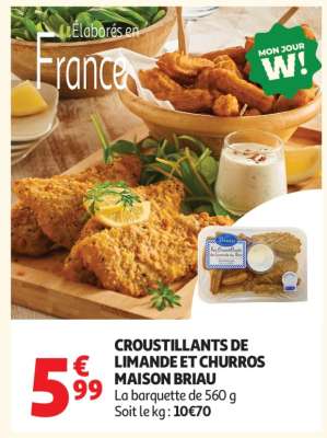 CROUSTILLANTS DE LIMANDE ET CHURROS MAISON BRIAU