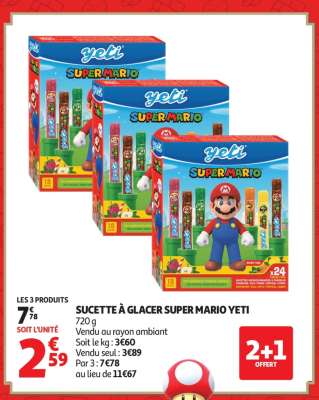 SUCETTE À GLACER SUPER MARIO YETI
