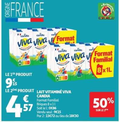 Lait Vitaminé Viva Candia