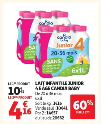 LAIT INFANTILE JUNIOR 4 È AGE CANDIA BABY