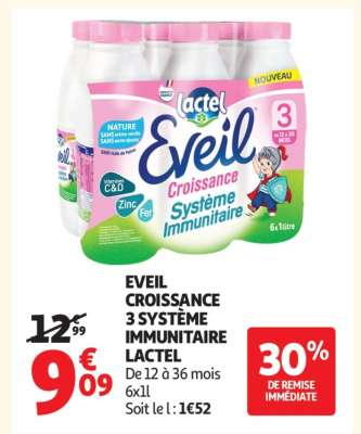 EVEIL CROISSANCE 3 SYSTÈME IMMUNITAIRE LACTEL
