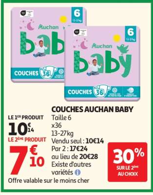 Couches Auchan Baby