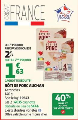 RÔTI DE PORC AUCHAN