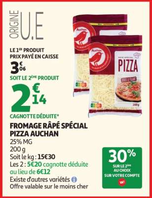 FROMAGE RÂPÉ SPÉCIAL PIZZA AUCHAN